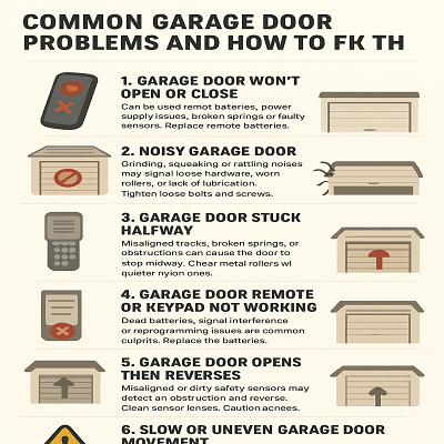 Common Garage Door Problems and How to Fix Them